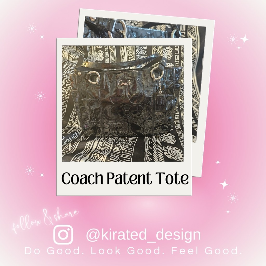 sample photo of some of the items available for sale pre loved and gently used. This is a photo of the Coach-Patent-EW-Signature-Tote